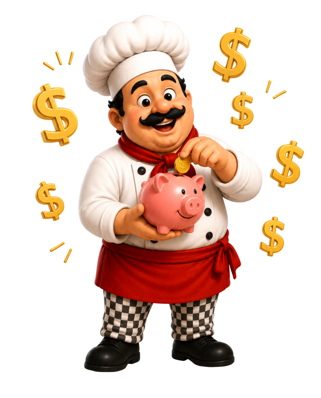 Chef Premium economizando dinheiro